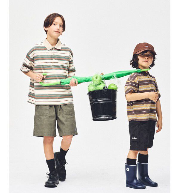 UNITED ARROWS green label relaxing「【スタメンシリーズ】ボーダー ポロシャツ  / キッズ  100cm-160cm」|Tシャツ・カットソー|KELLY