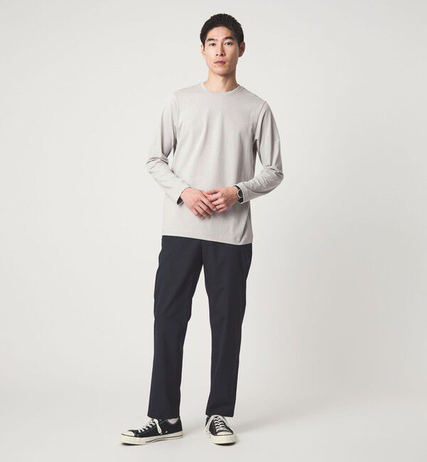 UNITED ARROWS green label relaxing「LONG FIBER COTTON クリア クルーネック 長袖 Tシャツ」|Tシャツ・カットソー|