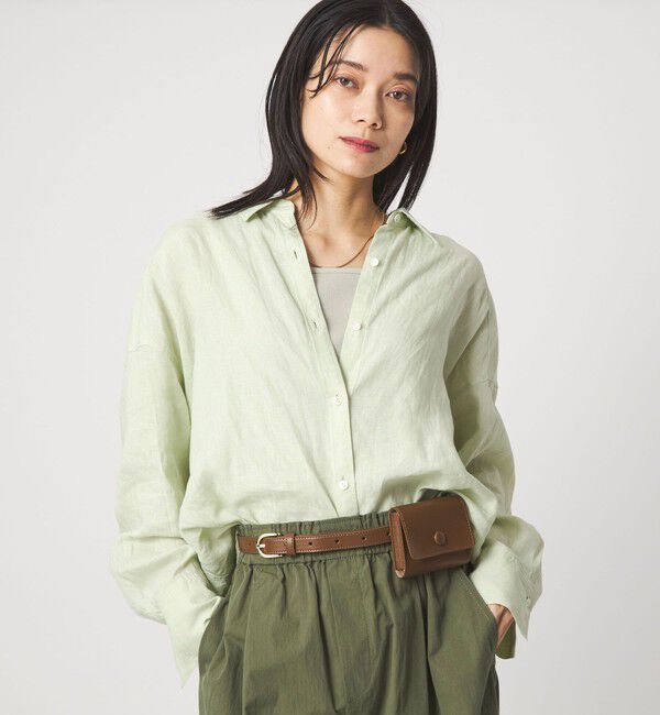 UNITED ARROWS green label relaxing「【結論シリーズ】リネンバランスシャツ［size SHORTあり］」|シャツ・ブラウス|