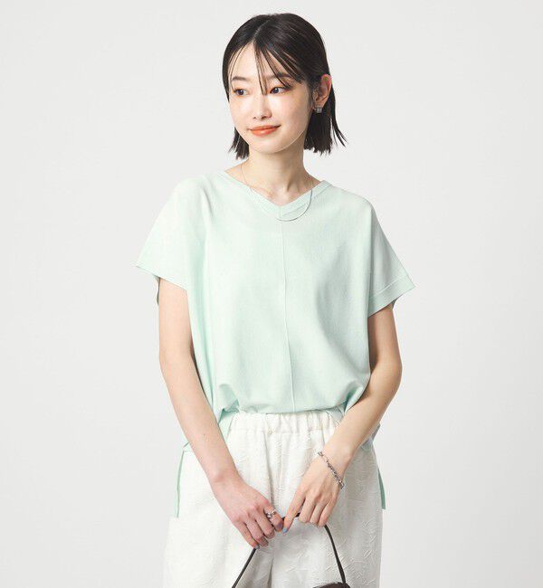UNITED ARROWS green label relaxing「Vネック プルオーバー ニット ウォッシャブル 接触冷感 UVカット」|ニット・セーター|