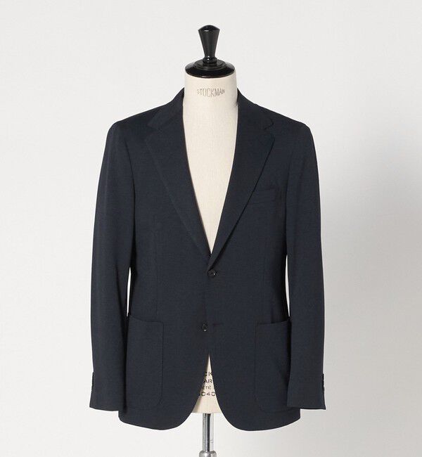 UNITED ARROWS「ハウンドトゥース シングル ２ボタン テーラードジャケット COMFORT EASY‐MODEL SOFT」|テーラードジャケット|NAVY