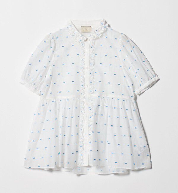 UNITED ARROWS「2トーン ドット ジャガード シャツ」|シャツ・ブラウス|OFF WHITE