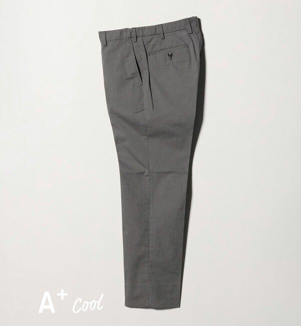 UNITED ARROWS green label relaxing「A+ COOL シャークスキン スタンダード アジャスター NP スラックス -ストレッチ・接触冷感・クリースキープ」|スラックス|