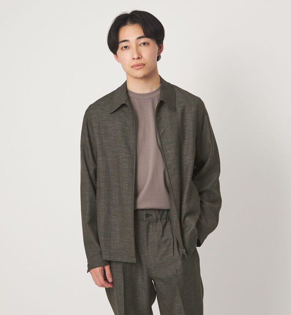 UNITED ARROWS green label relaxing「TW リネン デニムライク ブルゾン」|ブルゾン・スタジャン|DK.GREEN