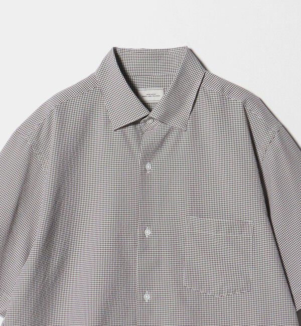 UNITED ARROWS green label relaxing「ポリエステル ラッカン ギンガムチェック スタンダード スナップ ボタンダウン 半袖 シャツ -ストレッチ・」|シャツ・ブラウス|