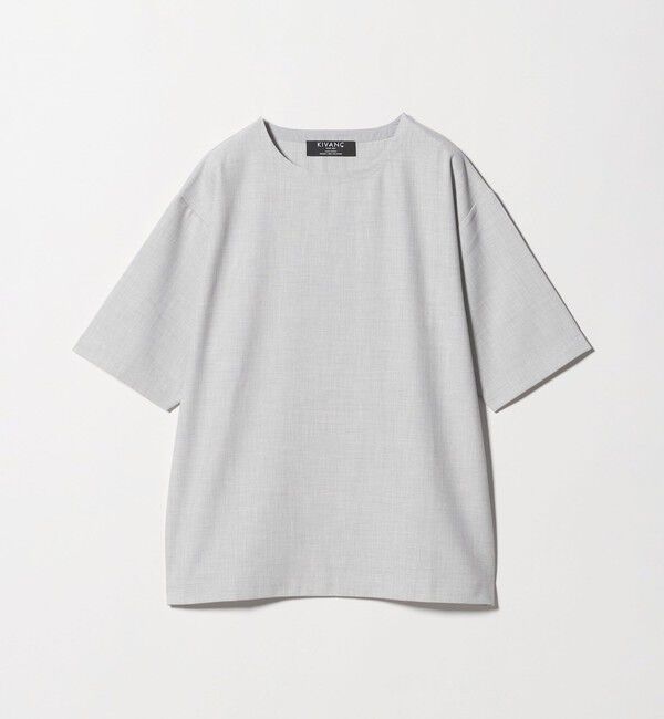 UNITED ARROWS green label relaxing「KIVANC ノーカラー 半袖 Tシャツ」|Tシャツ・カットソー|LT.GRAY