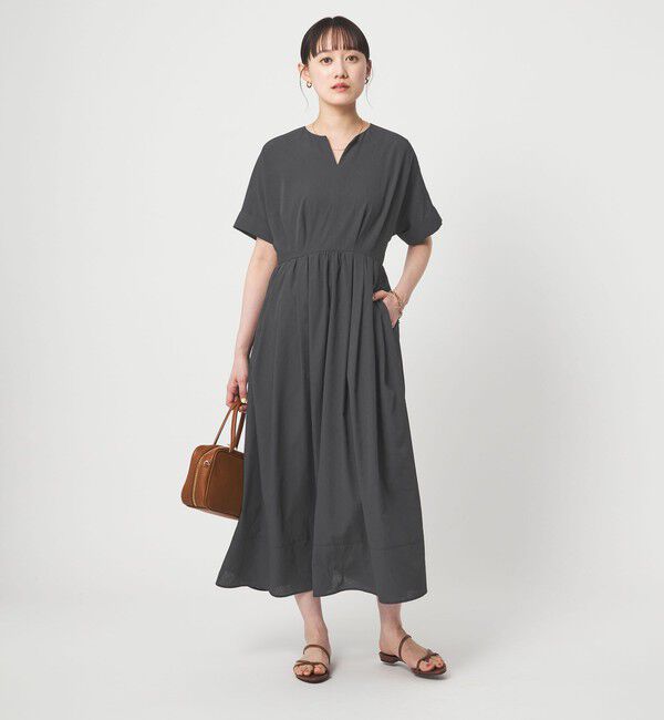 UNITED ARROWS green label relaxing「Breeze Cool ワンピース マシンウォッシャブル 通気性 UVカット」|ワンピース|DK.GRAY