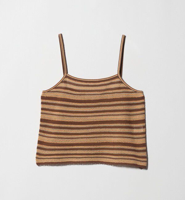 BEAUTY&YOUTH UNITED ARROWS「コットン メッシュ ボーダー キャミソール」|キャミソール|DK.BROWN