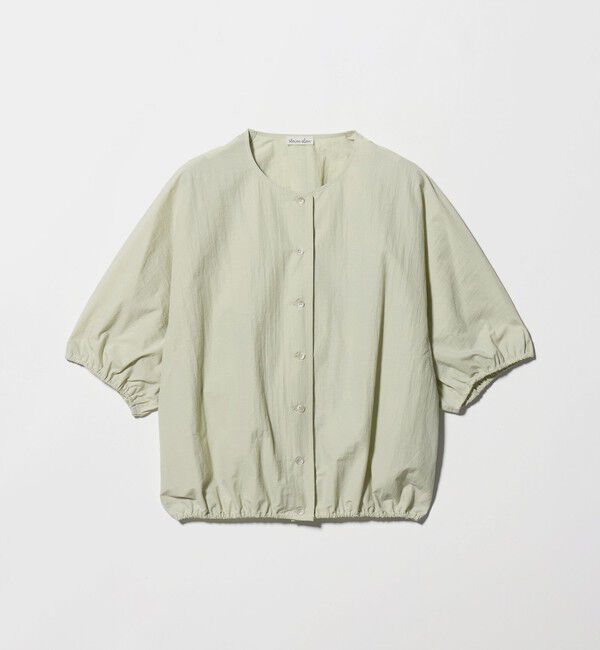 STEVEN ALAN「＜Steven Alan＞クルーネック シュリンク ブラウス」|シャツ・ブラウス|LT.GRAY