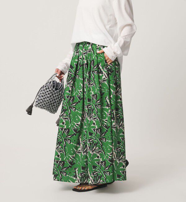 BEAUTY&YOUTH UNITED ARROWS「【WEB限定】フラワープリント タックスカート ウォッシャブル」|スカート|KELLY