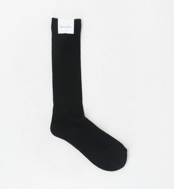 STEVEN ALAN「＜Steven Alan＞ ミドル ホーズ パイル ソックス」|ソックス|BLACK