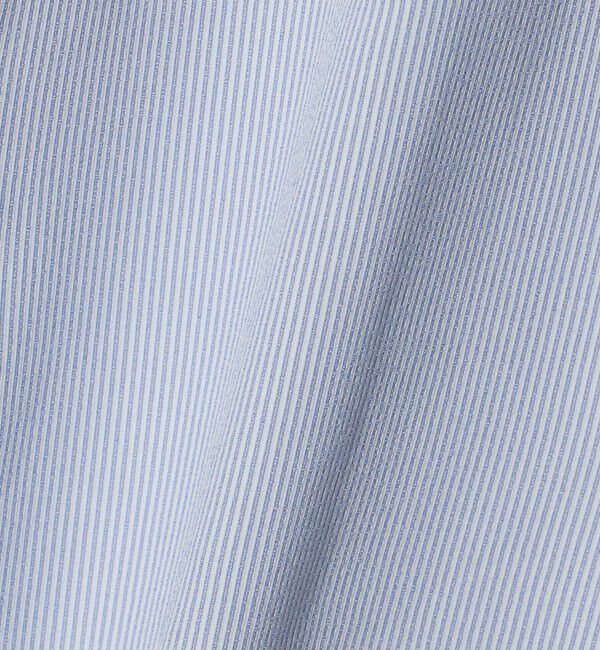 UNITED ARROWS green label relaxing「ポリエステル ラッカン ストライプ スタンダード スナップ ボタンダウン 半袖 シャツ -ストレッチ・イージ」|シャツ・ブラウス|