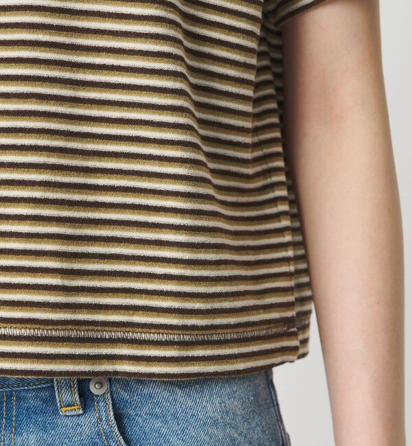 BEAUTY&YOUTH UNITED ARROWS「コットン パイルボーダー ショートスリーブ Tシャツ」|Tシャツ・カットソー|