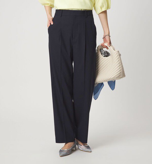 UNITED ARROWS green label relaxing「［size SHORTあり］ライト カチリラ ストレート パンツ」|スラックス|