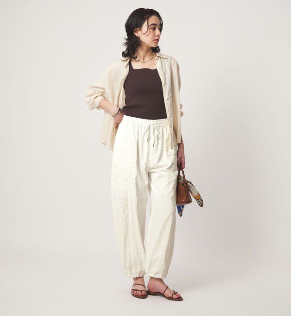 UNITED ARROWS green label relaxing「バルーン カーゴ パンツ オフホワイト  UVカット」|カーゴ|