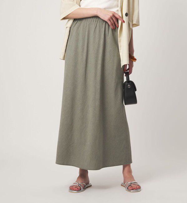 UNITED ARROWS green label relaxing「BREEZE LINEN ブリーズリネン ナロー スカート」|スカート|OLIVE