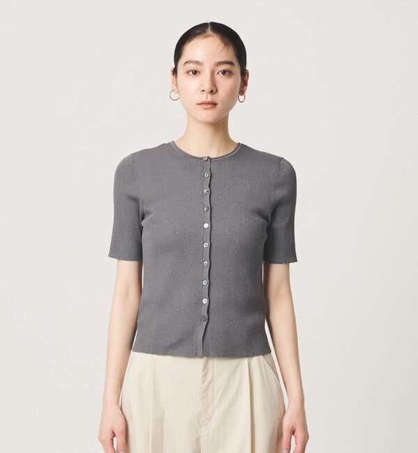 BEAUTY&YOUTH UNITED ARROWS「スパンコール ハーフスリーブ ２WAYカーディガン ウォッシャブル」|カーディガン|