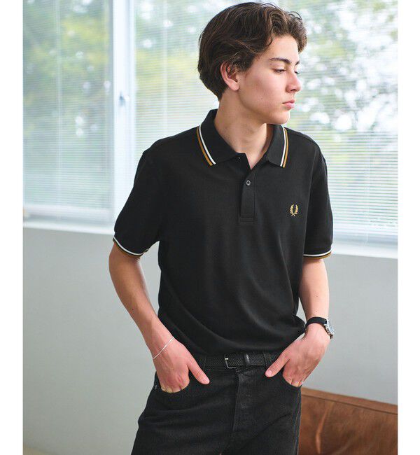 UNITED ARROWS green label relaxing「＜FRED PERRY＞ツインティップ ポロシャツ」|ポロシャツ|BLACK