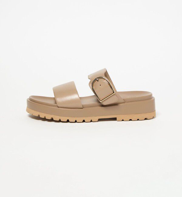 UNITED ARROWS green label relaxing「ダブルベルト プラット サンダル」|サンダル|
