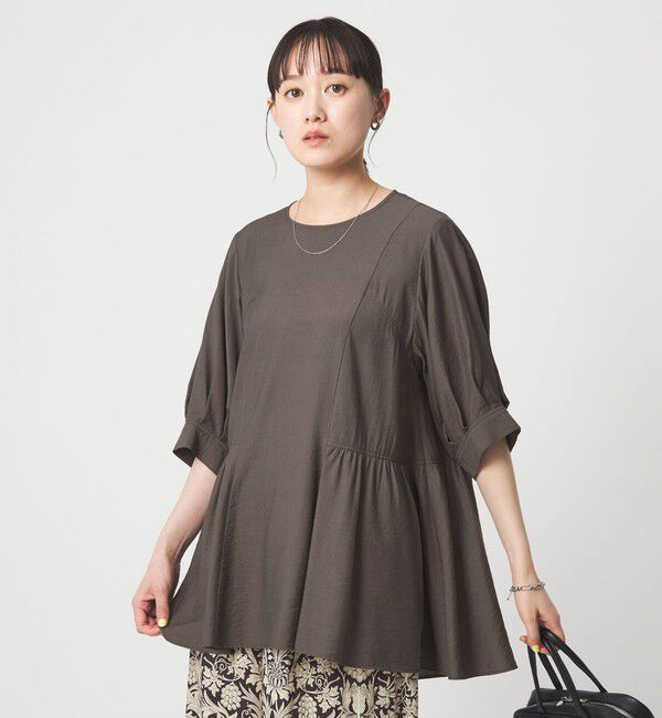 UNITED ARROWS green label relaxing「エアリー ボリューム ブラウス」|シャツ・ブラウス|DK.GRAY