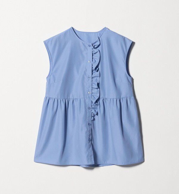 UNITED ARROWS green label relaxing「フロント フリル ノースリーブ ブラウス」|シャツ・ブラウス|COBALT