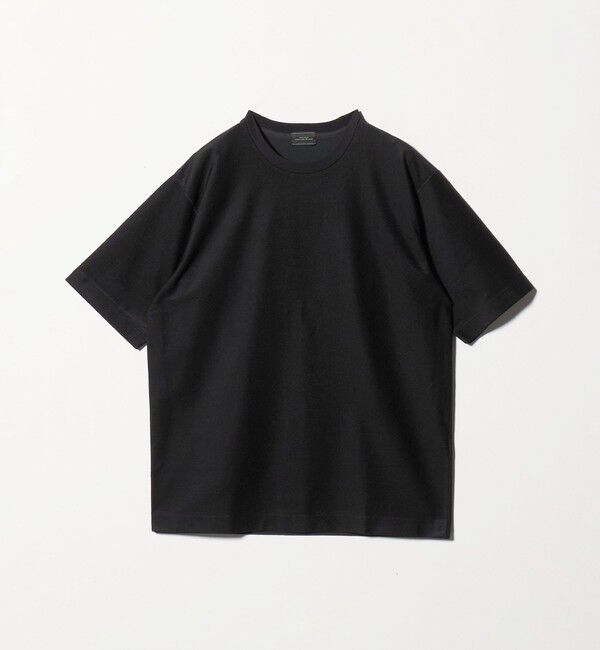 UNITED ARROWS green label relaxing「ポリエステル ウール ツイル インレー 半袖 Tシャツ カットソー」|Tシャツ・カットソー|BLACK