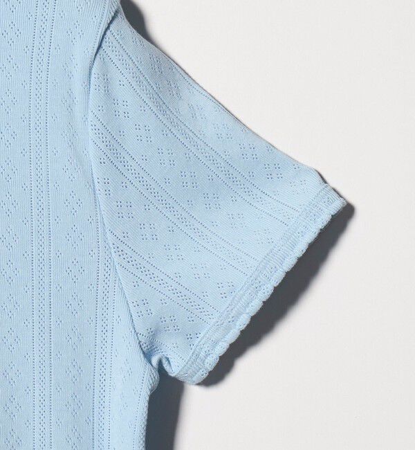 BEAUTY&YOUTH UNITED ARROWS「コットン パターンメッシュ ショートスリーブ カーディガン ウォッシャブル」|カーディガン|