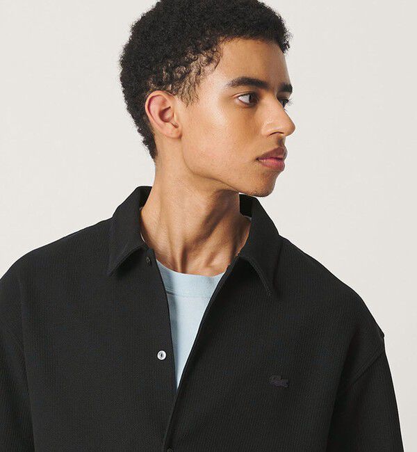 BEAUTY&YOUTH UNITED ARROWS「＜LACOSTE for BEAUTY&YOUTH＞ワントーン ショートスリーブ シャツ」|シャツ・ブラウス|BLACK