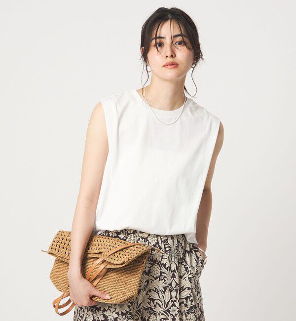 UNITED ARROWS green label relaxing「ショルダータック ノースリーブ プルオーバー カットソー」|Tシャツ・カットソー|
