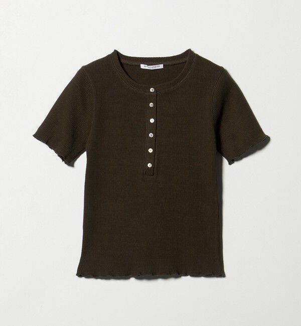 BEAUTY&YOUTH UNITED ARROWS「コットン リブ ヘンリーネック ショートスリーブ カットソー」|Tシャツ・カットソー|