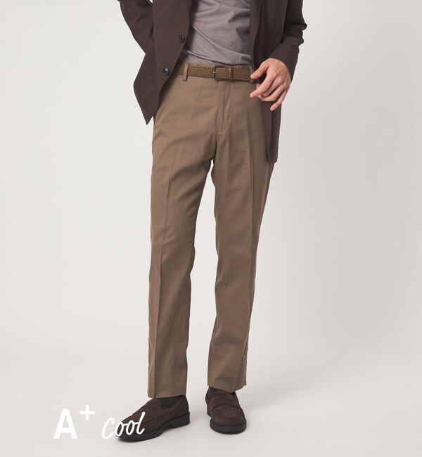 UNITED ARROWS green label relaxing「A+ COOL ロイヤルオックス スタンダード アジャスター NP スラックス -ウォッシャブル・接触冷感・吸水速乾」|スラックス|MOCA