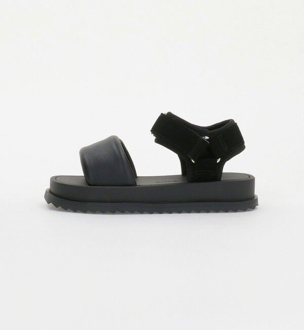 UNITED ARROWS green label relaxing「パフィー フラット サンダル / キッズ 17cm-23cm」|スニーカー|BLACK