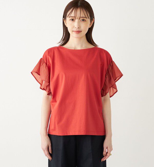 SHIPS Colors 「【WEB限定】SHIPS Colors:〈手洗い可能〉シルケット 天竺 オーバー トップス◇」|Tシャツ・カットソー|