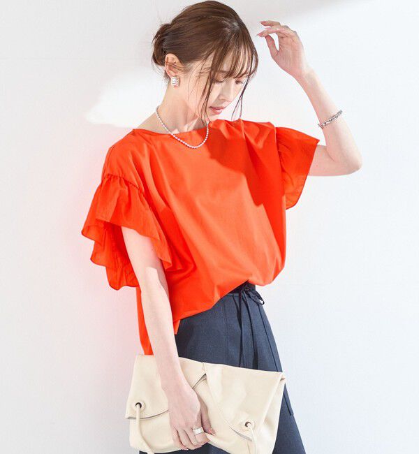 SHIPS Colors 「【WEB限定】SHIPS Colors:〈手洗い可能〉シルケット 天竺 オーバー トップス◇」|Tシャツ・カットソー|