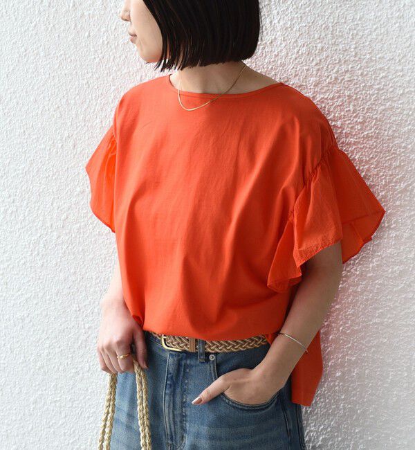 SHIPS Colors 「【WEB限定】SHIPS Colors:〈手洗い可能〉シルケット 天竺 オーバー トップス◇」|Tシャツ・カットソー|