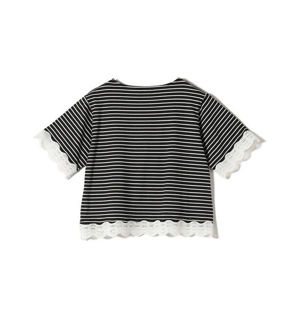 SHIPS Colors 「《予約》SHIPS Colors:〈洗濯機可能〉リンク レース コンビ TEE◆」|Tシャツ・カットソー|
