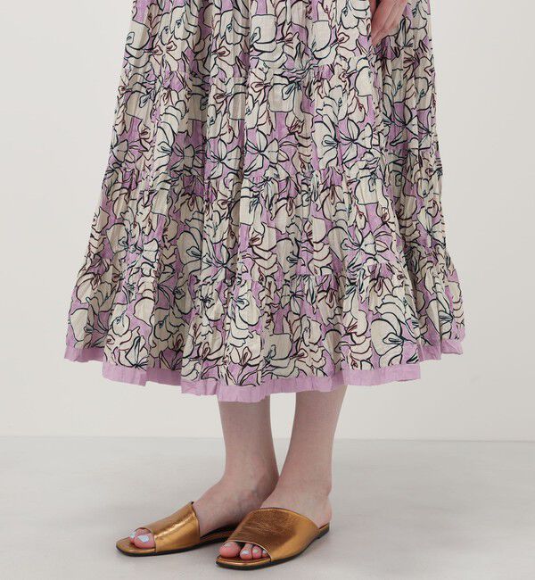 TOMORROWLAND BUYING WEAR「【WEB先行予約・別注】MARIHA Flower Poem 草原の虹のスカート」|フレア|