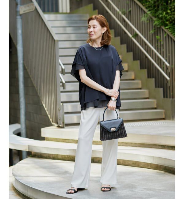 VERMEIL par iena「Spun satin レイヤードブラウス」|シャツ・ブラウス|