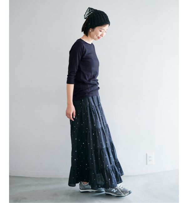 IENA「《追加2》ATON/エイトン 別注 SUVIN FRAISE ボートネック Tシャツ」|Tシャツ・カットソー|