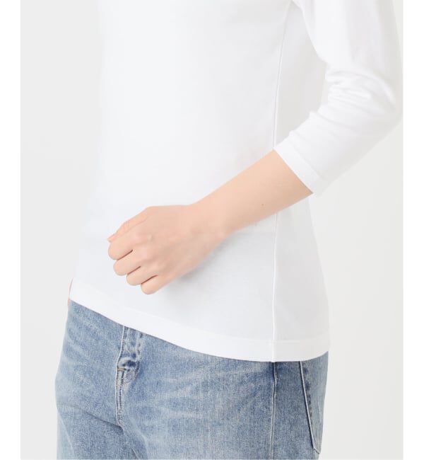 IENA「《追加2》ATON/エイトン 別注 SUVIN FRAISE ボートネック Tシャツ」|Tシャツ・カットソー|