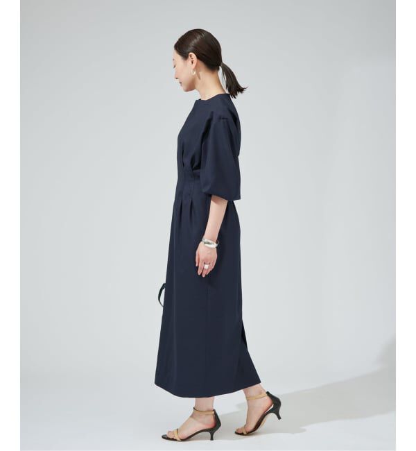 VERMEIL par iena「《一部WEB限定予約》FLAXASA jewel ox ウエストシェイプワンピース」|ワンピース|