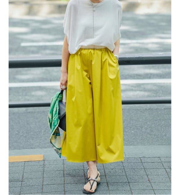 VERMEIL par iena「《手洗い可》LIMONTA ギャザーワイドクロップドパンツ」|その他|