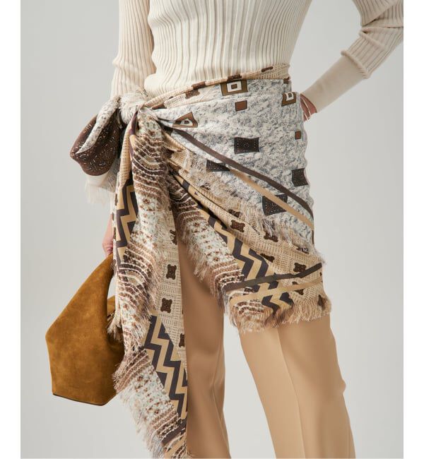 VERMEIL par iena「《追加》PIERRE LOUIS MASCIA ピエール ルイマーシャScarf 135x194cm 517317/101」|バンダナ・スカーフ|