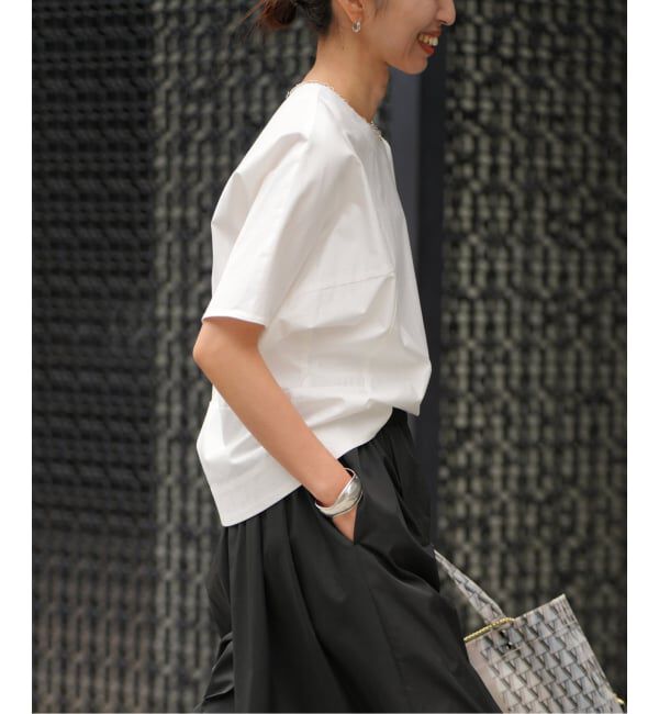 VERMEIL par iena「《予約》cotton back satin T-ブラウス」|シャツ・ブラウス|