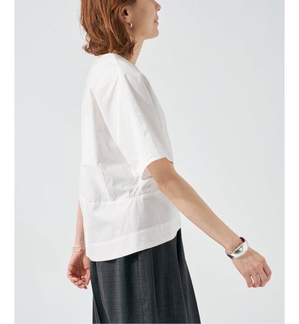 VERMEIL par iena「《予約》cotton back satin T-ブラウス」|シャツ・ブラウス|