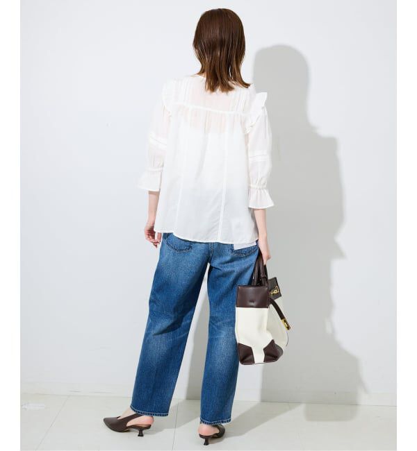 SLOBE IENA「《WEB限定/追加予約》コットンレーヨンレースブラウス」|シャツ・ブラウス|