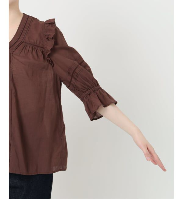 SLOBE IENA「《WEB限定/追加予約》コットンレーヨンレースブラウス」|シャツ・ブラウス|