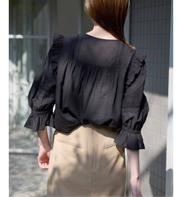SLOBE IENA「《WEB限定/追加予約》コットンレーヨンレースブラウス」|シャツ・ブラウス|