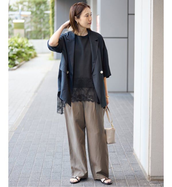SLOBE IENA「《追加》レースコンビノースリカットソー」|Tシャツ・カットソー|