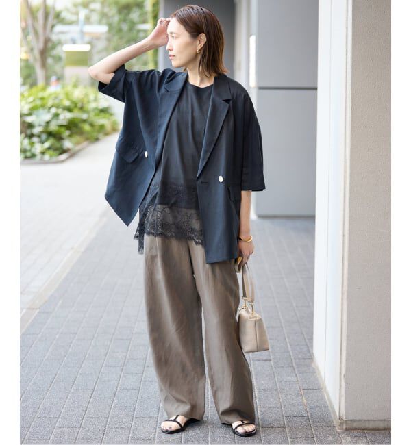 SLOBE IENA「《追加》レースコンビノースリカットソー」|Tシャツ・カットソー|